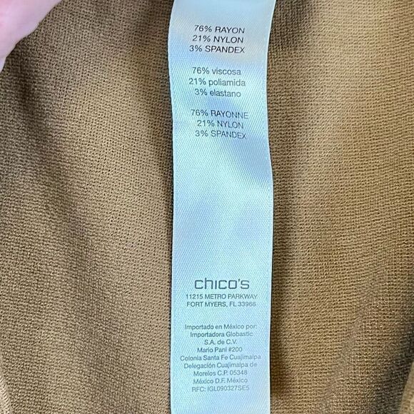 Chico’s Brown Stretch Ankle Ultimate Fit Juliet Career Pants 1.5 Medium 10 - Picture 5 of 9